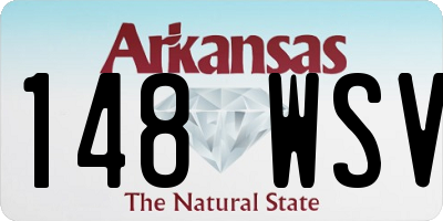 AR license plate 148WSV
