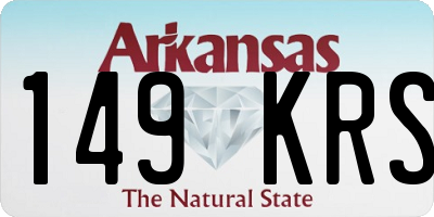 AR license plate 149KRS