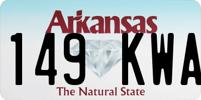 AR license plate 149KWA