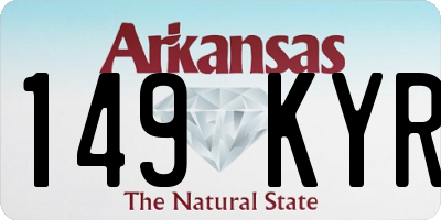 AR license plate 149KYR