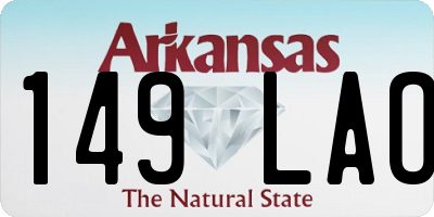 AR license plate 149LAO