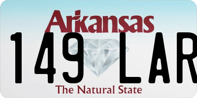 AR license plate 149LAR