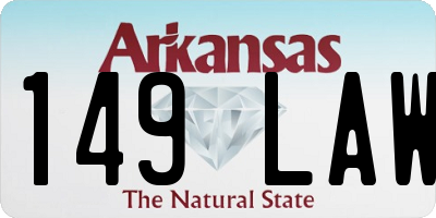 AR license plate 149LAW
