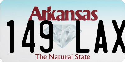 AR license plate 149LAX