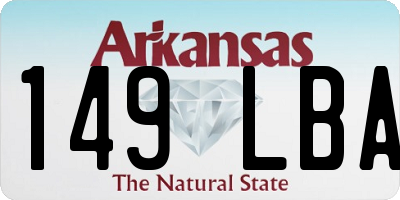 AR license plate 149LBA