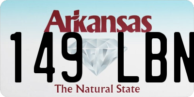 AR license plate 149LBN