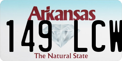 AR license plate 149LCW