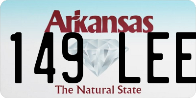 AR license plate 149LEE
