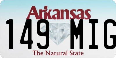 AR license plate 149MIG