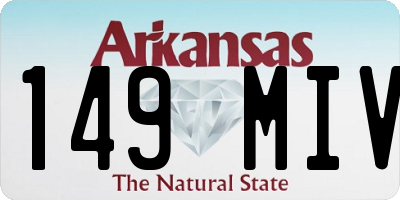 AR license plate 149MIV