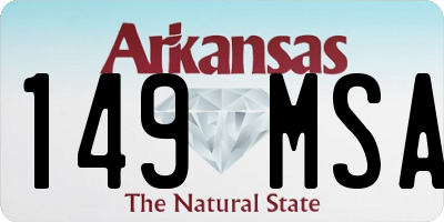 AR license plate 149MSA