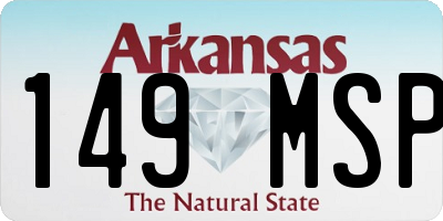 AR license plate 149MSP