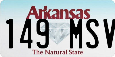 AR license plate 149MSV