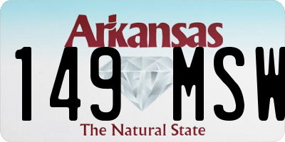 AR license plate 149MSW