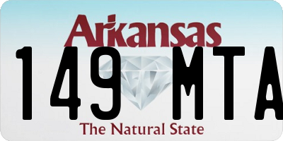 AR license plate 149MTA
