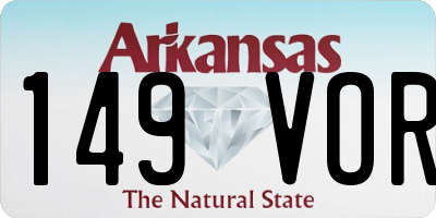AR license plate 149VOR