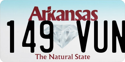 AR license plate 149VUN