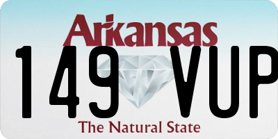 AR license plate 149VUP