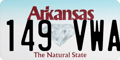 AR license plate 149VWA