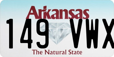 AR license plate 149VWX