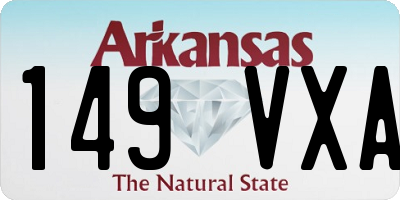 AR license plate 149VXA