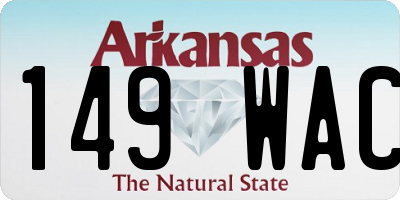 AR license plate 149WAC