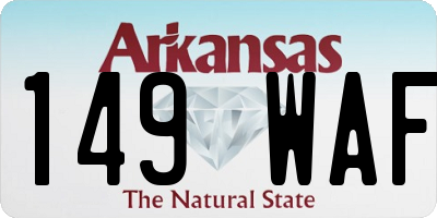 AR license plate 149WAF