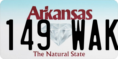 AR license plate 149WAK