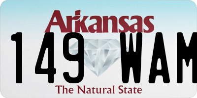 AR license plate 149WAM