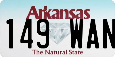 AR license plate 149WAN