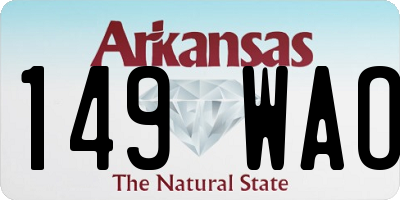 AR license plate 149WAO