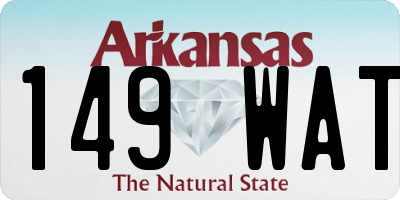 AR license plate 149WAT