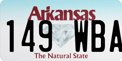 AR license plate 149WBA