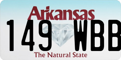 AR license plate 149WBB