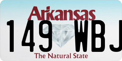 AR license plate 149WBJ