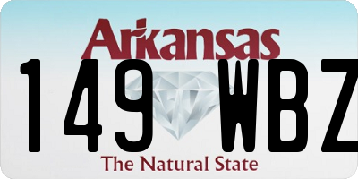 AR license plate 149WBZ