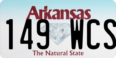 AR license plate 149WCS