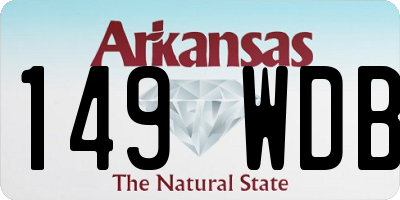 AR license plate 149WDB