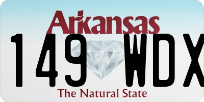 AR license plate 149WDX