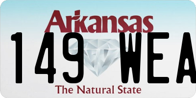 AR license plate 149WEA