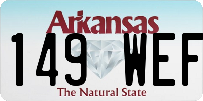 AR license plate 149WEF