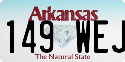 AR license plate 149WEJ