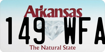 AR license plate 149WFA
