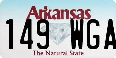 AR license plate 149WGA