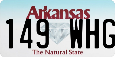 AR license plate 149WHG