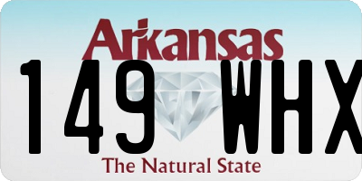 AR license plate 149WHX