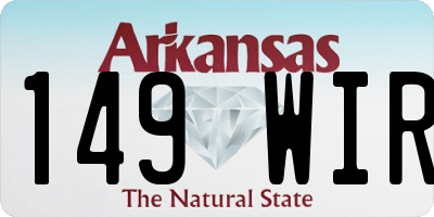 AR license plate 149WIR