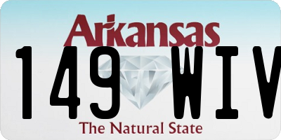 AR license plate 149WIV