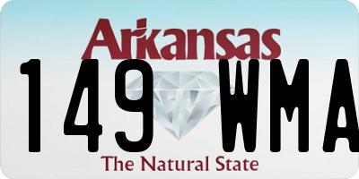 AR license plate 149WMA