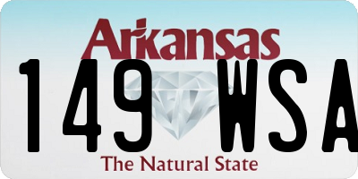 AR license plate 149WSA